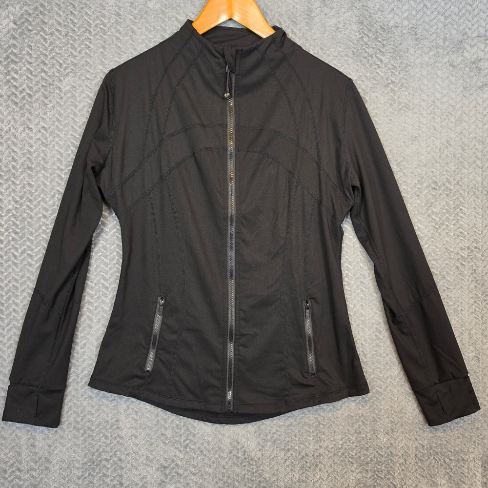 Lululemon Define Jacket Black Full Zip Mock Neck Activewear Size 12